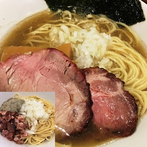 「純煮干しそば＋チャーシュー＋和え玉」@活龍煮干そば専門店 にぼしのなみの写真