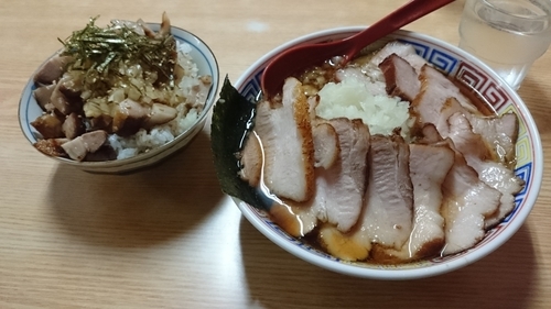 「竹岡式 チャーシューダブル、チャーシュー丼」@千葉拉麺倶楽部 拉通（ra2）の写真