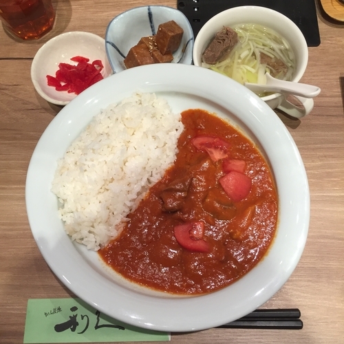 「牛たん完熟トマトカレー定食」@仙臺たんや利久 東京駅店の写真