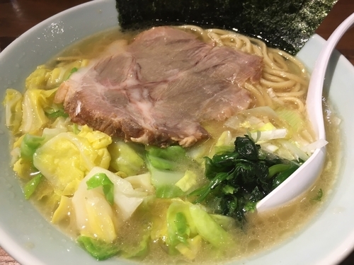 「ラーメン(大)+味キャベツ+小ライス」@麺家 千晃 新横浜店の写真