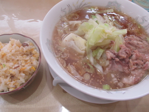「ラーメンセット（半チャーハン付）　「600円」」@山大軒(SANDAIKEN) 二号店の写真