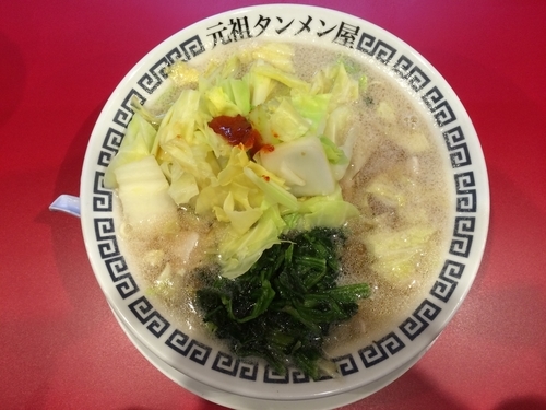 「タンメン1辛(野菜増量 ホウレン草)」@岐阜タンメン 多治見店の写真
