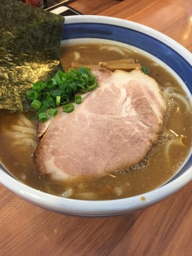 「濃厚和風エビ辛し中華そば 大盛り」@浜屋 五反田店の写真