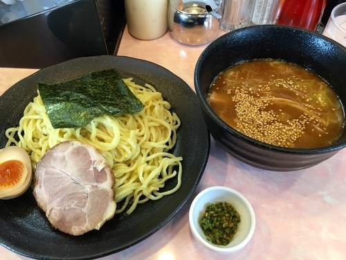 「辛つけ麺 並盛 温盛 ¥850」@虎魂食堂の写真