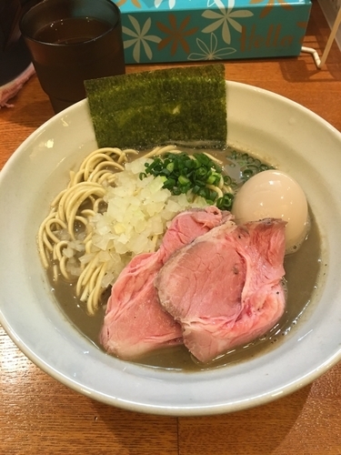 「【限定】煮干そば 極 800円＋味玉肉一枚追加 200円」@麺屋 烈の写真