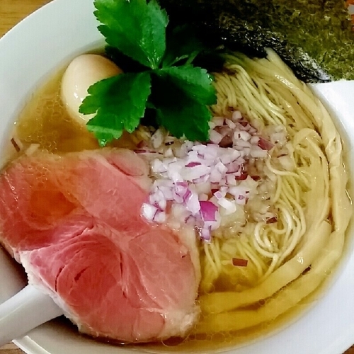「【新メニュー】へべれ家ラーメン塩 ７５０円＋味玉」@へべれ家の写真