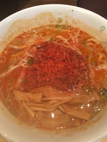 「重厚海老担々麺（激辛）」@昇神 丸の内店の写真