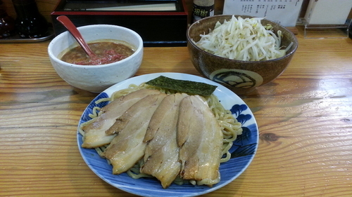 「海老みそつけ麺+特盛り+小ブタ+野菜」@角ふじ 心麺の写真