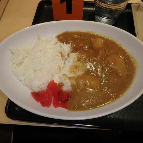 「カレーセット(釜玉うどん)(530円)うどん中に(100円)」@はなまるうどん 広島西原店の写真