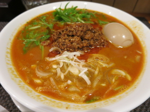 「醤油香担々麺　平打細麺ver.　　850円」@麺庵ちとせの写真