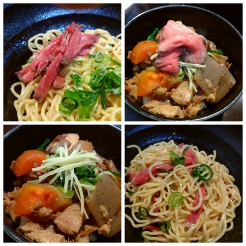 「【3周年限定】和牛油そば（醤油）200円+和牛スジ丼300円」@中華そば 輝羅の写真