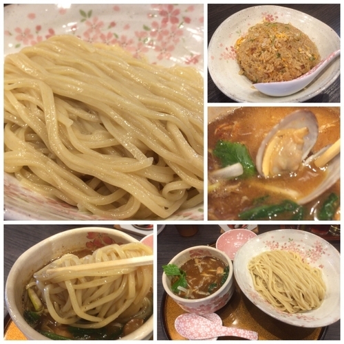 「鶏と貝のつけめん850円+ 半チャーハン300円」@チラナイサクラの写真