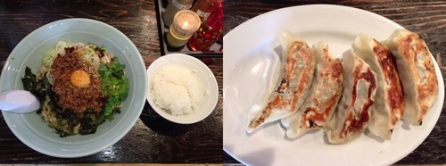 「台湾まぜそば＋特盛（クーポンで￥500）＋餃子」@らーめん 布袋の写真