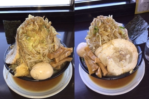「野菜らーめん大盛り＋野菜マシ＋全部乗せ」@麺屋 一心の写真