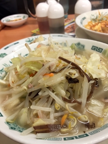 「野菜たっぷりタンメン@500」@日高屋 立川南口駅前店の写真