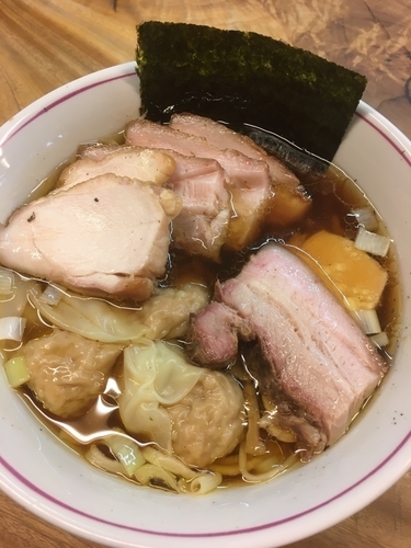 「チャーシューワンタン麺1150円」@白河手打中華そば  一番いちばんの写真