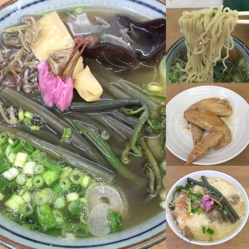 「卯月の一杯 旬の蕨蕎麦・・・塩 利尻 顎 青の三つ巴にて D」@MENYA 食い味の道有楽の写真