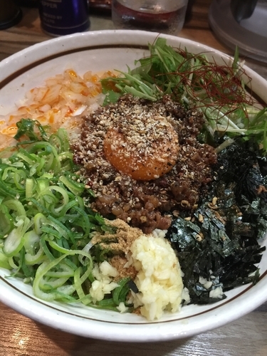 「坦々台湾まぜそば+小ライス」@麺屋 はるか 秋葉原店の写真