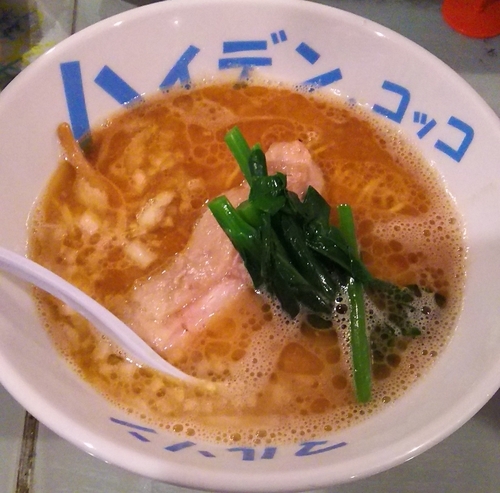 「【部活】キラメキ海老チキンらーめん 880円+替玉100円」@ハイデン.コッコFACTORYサマンサ・タマサの写真