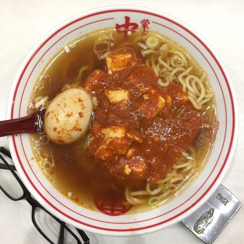 「樺太ラーメン＋北極玉子」@蒙古タンメン 中本 上板橋本店の写真