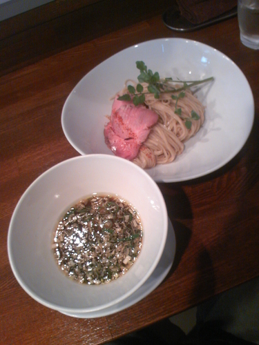 「醤油つけ麺８００円」@創作麺工房 鳴龍の写真