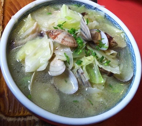 「【今月のらーめん】あさりらーめん」@民芸風らーめん いなほ 本店の写真