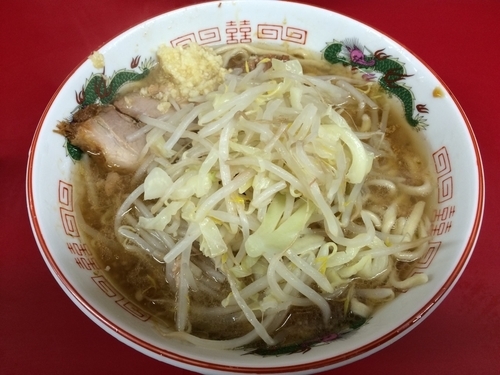 「ラーメン 麺少なめ ニンニク」@ラーメン二郎 湘南藤沢店の写真