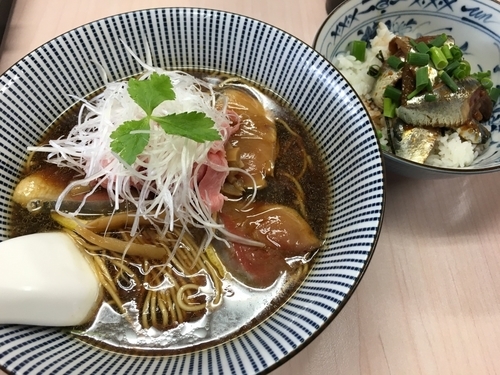 「限定 春のブリそば＋いわし丼」@中華そば よしかわの写真