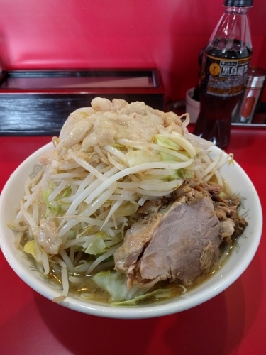 「ラーメン(ヤサイ、アブラ、カラメ)」@蒙麺 火の豚の写真