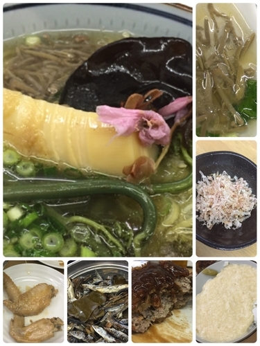 「卯月の一杯  旬の蕨蕎麦…塩 利尻 顎 青の三巴にてD」@MENYA 食い味の道有楽の写真