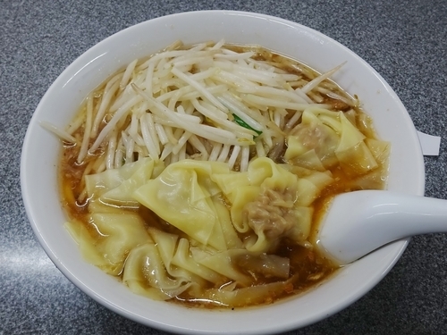 「もやしワンタン麺（950円）」@中華麺店 喜楽の写真
