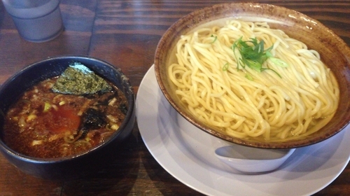 「つけそば 大盛り 750円＋100円」@ふじの 東中野山店の写真