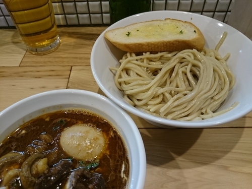 「【限定】じっくりコトコト煮込んだ牛スジつけ麺800円＋味玉(」@らーめん カッパハウスの写真