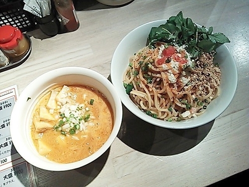 「つけ麺ペペロッソ（大盛り・肉増しクレソン増し）」@ajito ismの写真