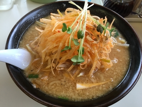 「ネギみそラーメン（大盛）」@くるまやラーメン 松本渚店の写真