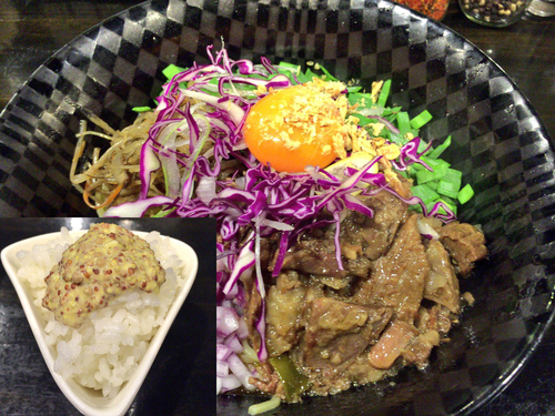 「【限定】 牛すじときんぴら牛蒡のまぜそば 900円」@麺喰屋 澤 水天宮本店の写真