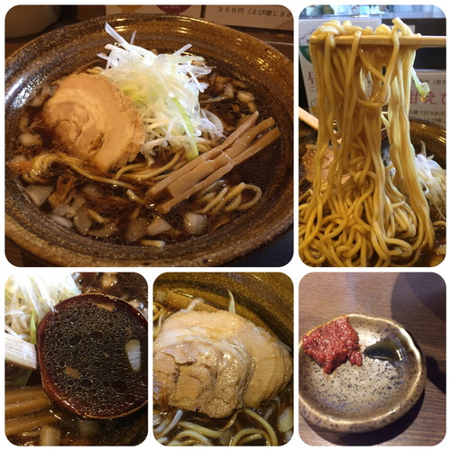 「ブラックオニオンそば(大盛)¥850」@中華そば 秋生の写真