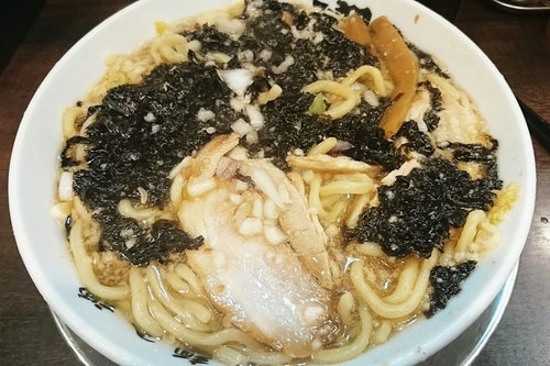「岩のりラーメン(中脂)950円」@らーめん潤 亀戸店の写真