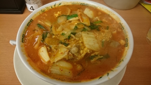 「チゲ味噌（590円）」@熱烈中華食堂 日高屋 阪急大井町ガーデン店の写真