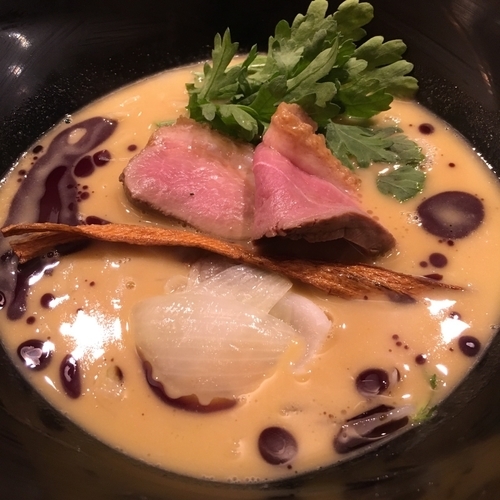 「鴨白湯そば」@饗 くろ㐂の写真