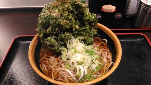 「春菊天そば　（440円）」@めとろ庵 大手町店の写真