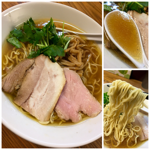 「【限定】四つ葉のかえしで中華そば!!￥800」@くじら食堂の写真