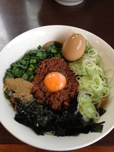 「[限定]ペニー台湾まぜそば」@つけ麺 弥七の写真