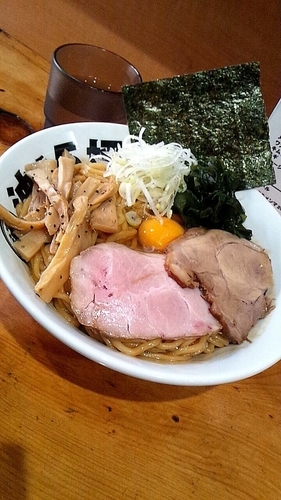 「『油そば+大盛+生玉子(￥750+150+50)』」@油そば 5坪の写真