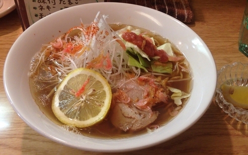 「春のエビ塩らーめん(たまご麺)780円」@麺処 あずきの写真