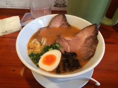 「海老ラーメン　チャーシュー1枚追加」@めんや 福助の写真