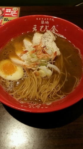 「濃厚白湯海老そば」@海老そば専門店 築地 えび金 立川店の写真