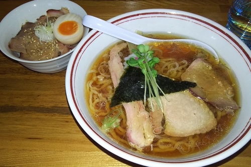 「中華そばランチセット800円(焼豚ご飯)」@白河手打ち中華 孫市の写真