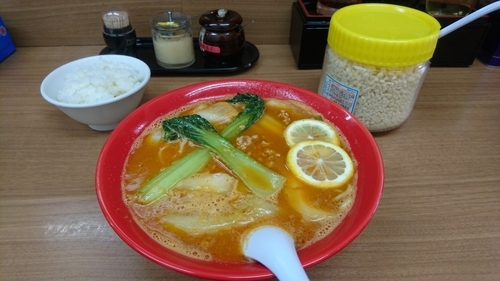 「天理式担々麺＋小ライス(サービス)」@熱血らーめん in Yokohamaの写真