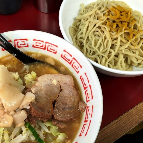 「華麗なるカレーつけ麺（麺少なめ，ニンニク，アブラ）」@ラーメン二郎 相模大野店の写真